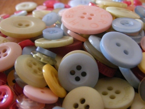 Closeup of pretty pastel buttons