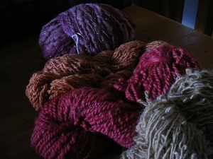 hand spun, hand dyed yarn